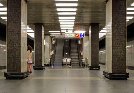 Pankrác metro station platform; photo by A. Savin for Wikipedia